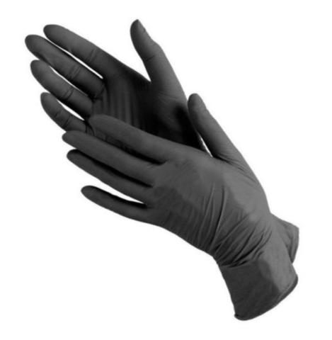 Перчатки нитриловые Benovy 50 пар черные размер XS