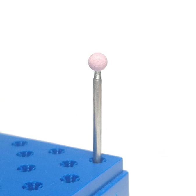 Фреза корундовая шарик розовый 5 мм