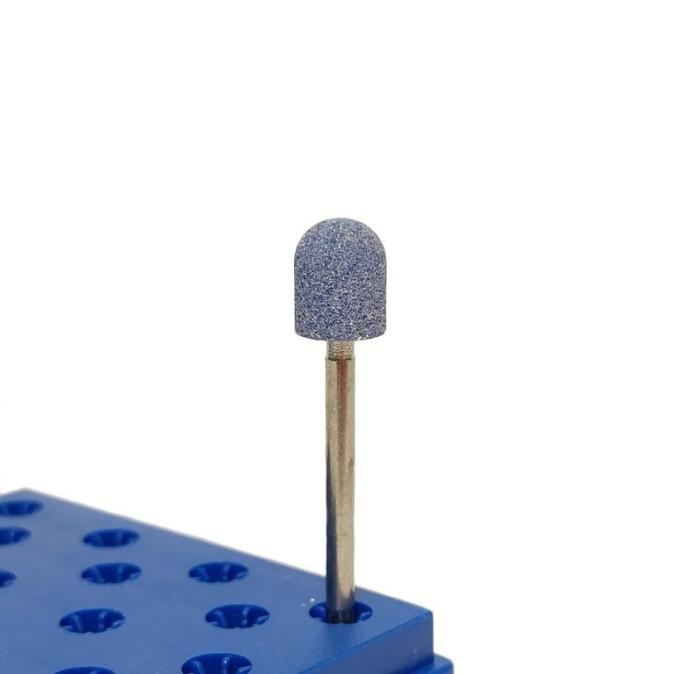 Фреза корундовая цилиндр скругленный короткий синий 7 мм длина 9 мм