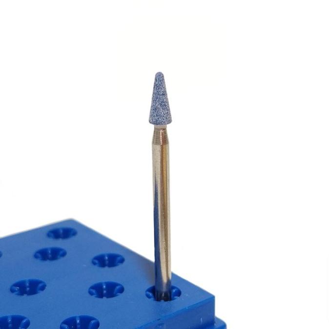 Фреза корундовая конус синий 3 мм длина 7 мм